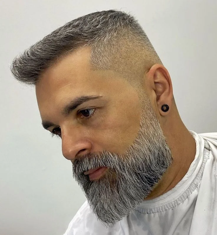 Barba grisalha cheia — barba grisalha, exemplo 3