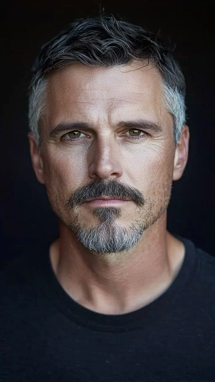 Cavanhaque grisalho — barba grisalha, exemplo 2