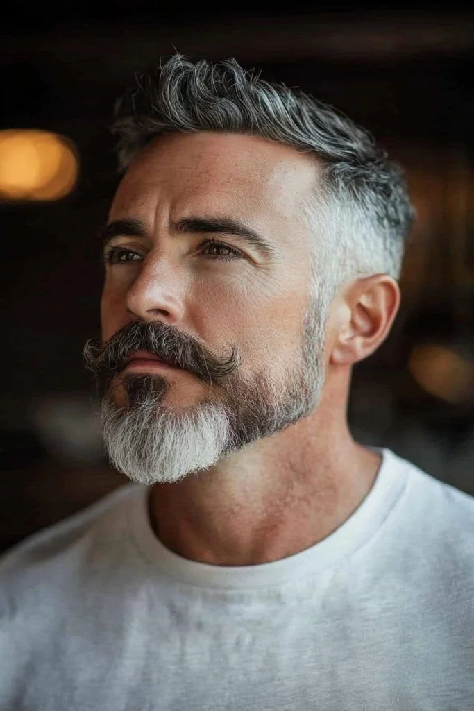 Cavanhaque grisalho — barba grisalha, exemplo 5