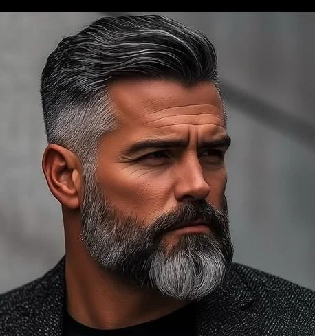 Cavanhaque grisalho — barba grisalha, exemplo 7