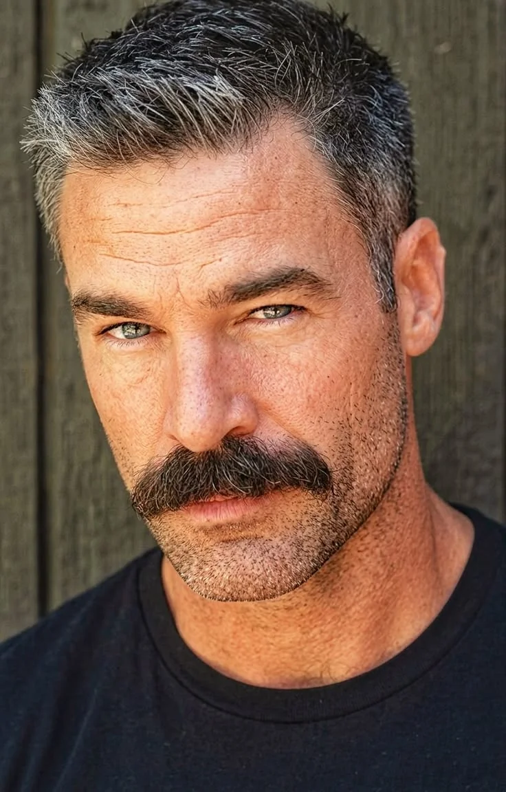 Cavanhaque grisalho — barba grisalha, exemplo 12