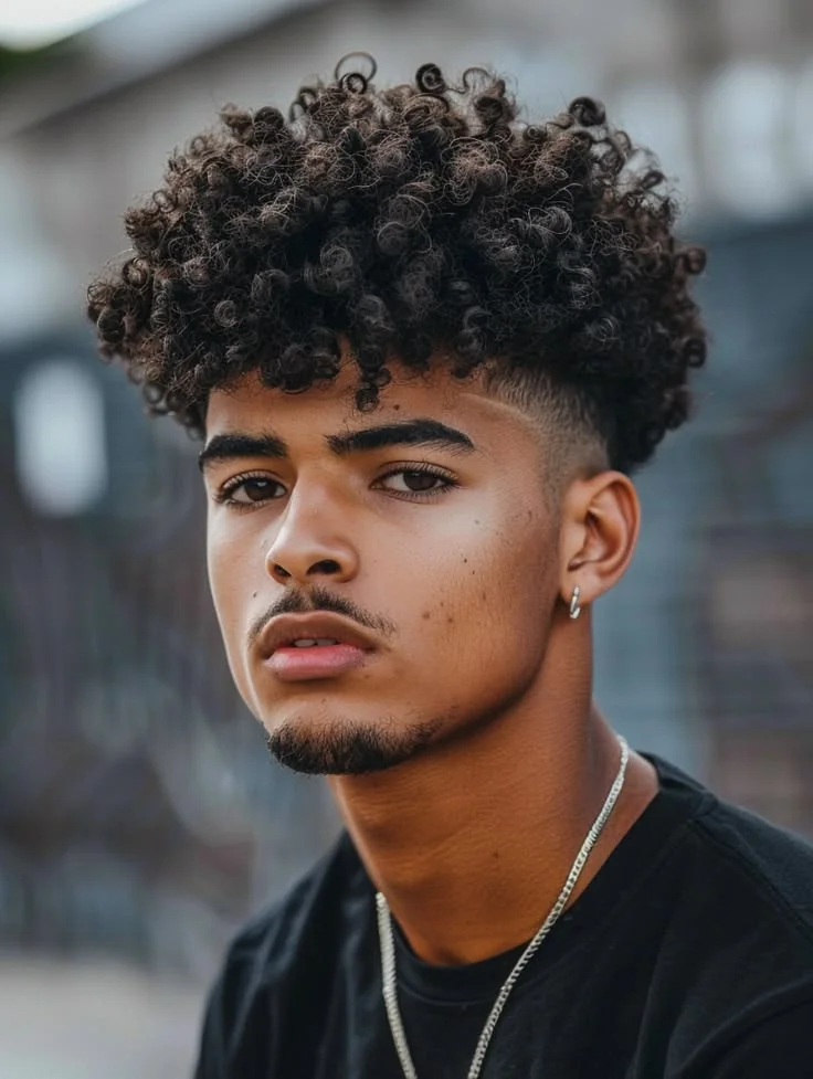 corte de cabelo masculino cacheado — ideia 4