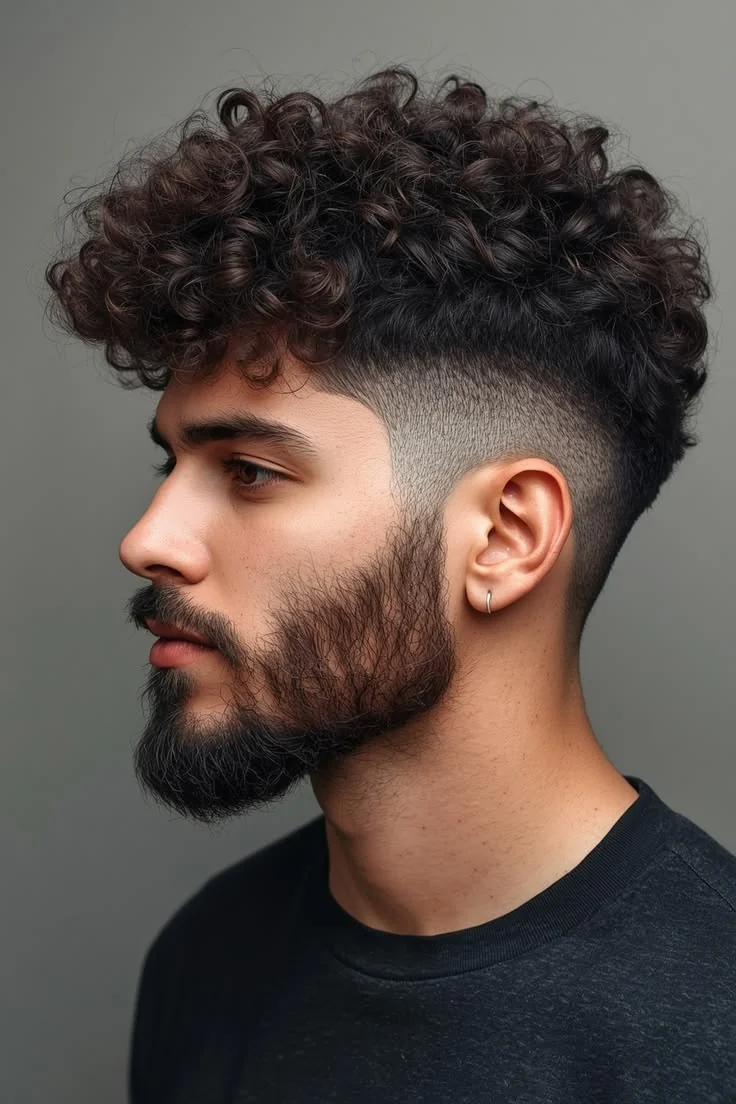 corte de cabelo masculino cacheado — ideia 1