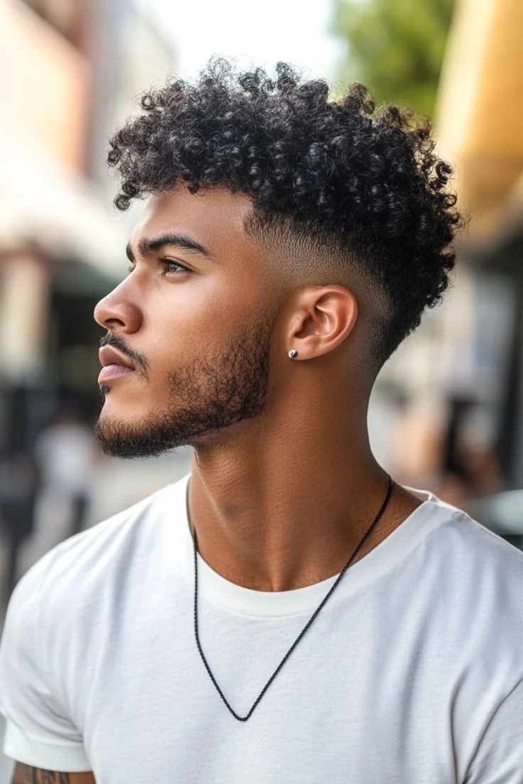 corte de cabelo masculino cacheado — ideia 6