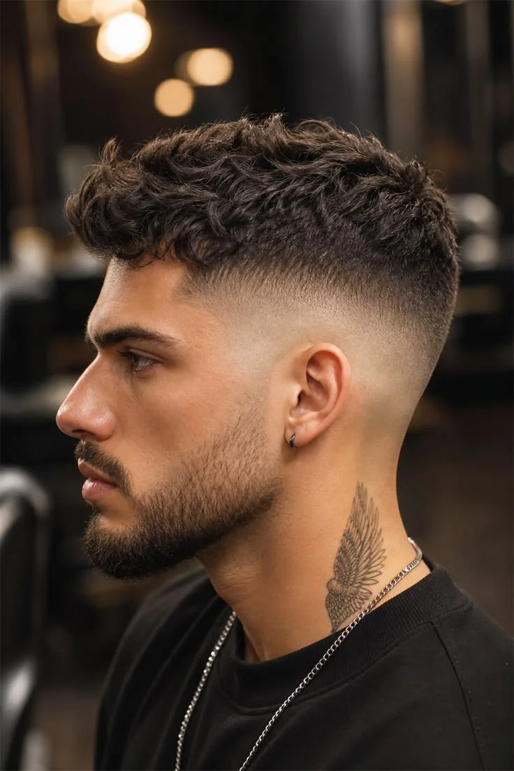 Degradê baixo (low fade) — corte degradê masculino, exemplo 6
