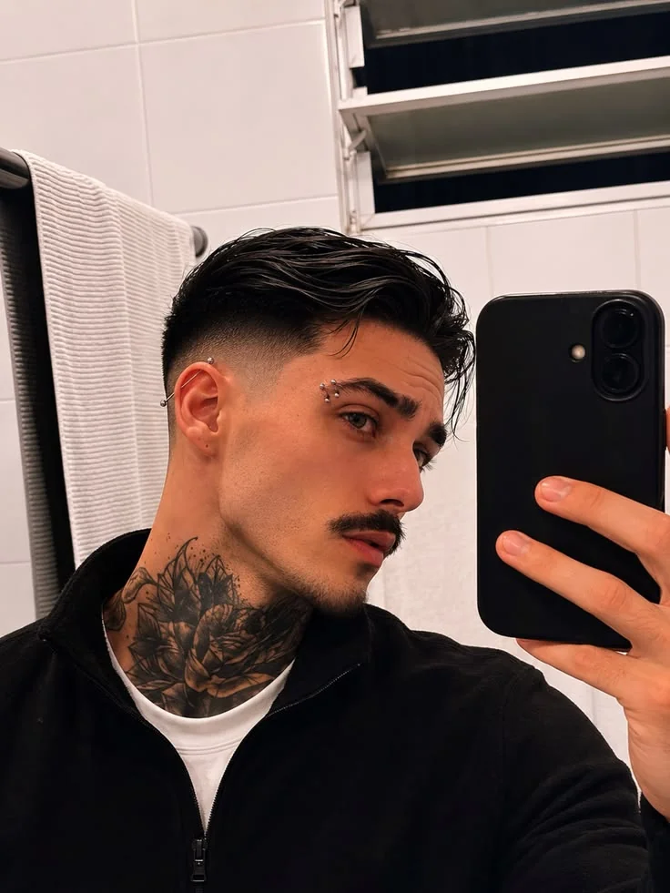 Degradê alto (high fade) — corte degradê masculino, exemplo 2