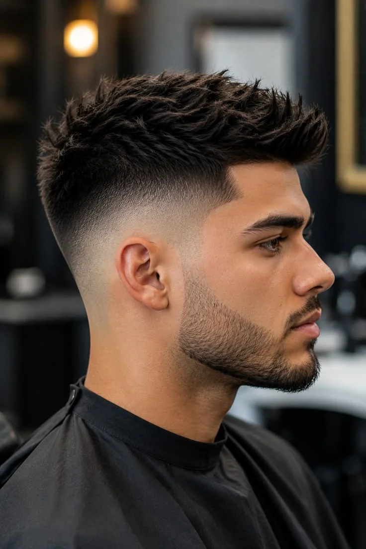 Degradê alto (high fade) — corte degradê masculino, exemplo 8