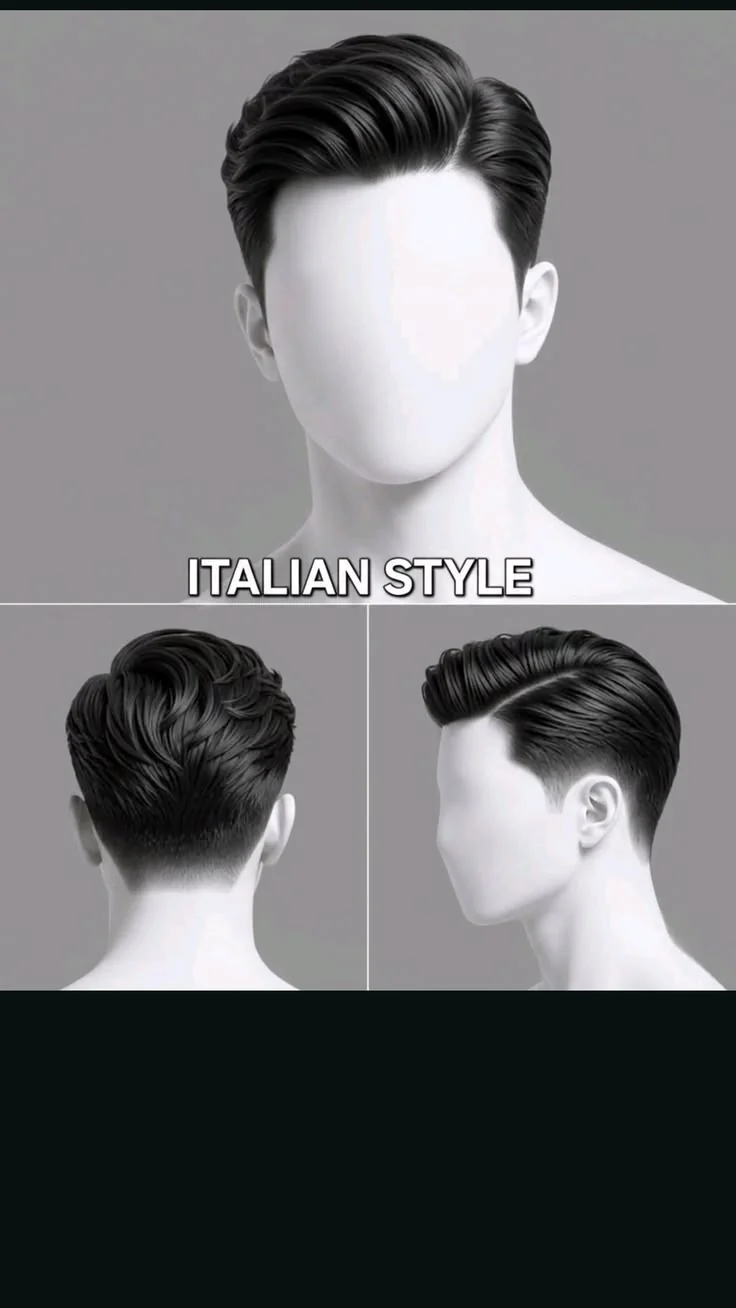 Side part clássico — corte old money masculino, exemplo 12