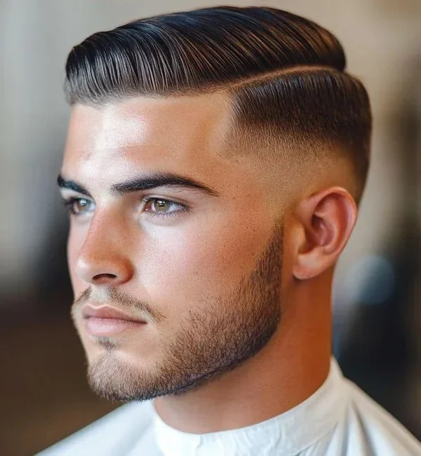 Social com risca: o clássico do escritório — corte de cabelo masculino, exemplo 3
