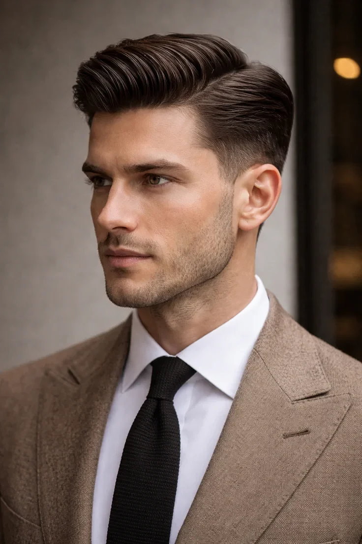 Social com risca: o clássico do escritório — corte de cabelo masculino, exemplo 6