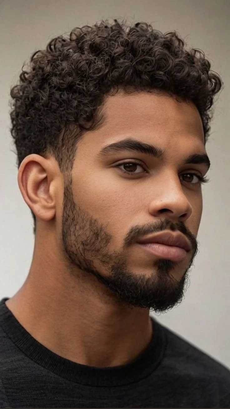 Cacheado e crespo: volume como assinatura — corte de cabelo masculino, exemplo 5