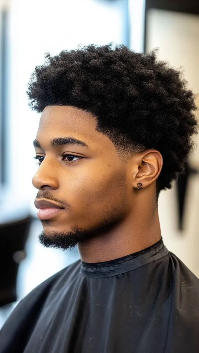 Cacheado e crespo: volume como assinatura — corte de cabelo masculino, exemplo 8