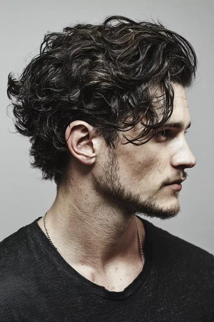 Cabelo médio texturizado: o despojado sofisticado — corte de cabelo masculino, exemplo 4