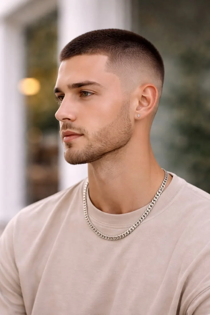 Militar e buzz cut: a praticidade radical — corte de cabelo masculino, exemplo 5