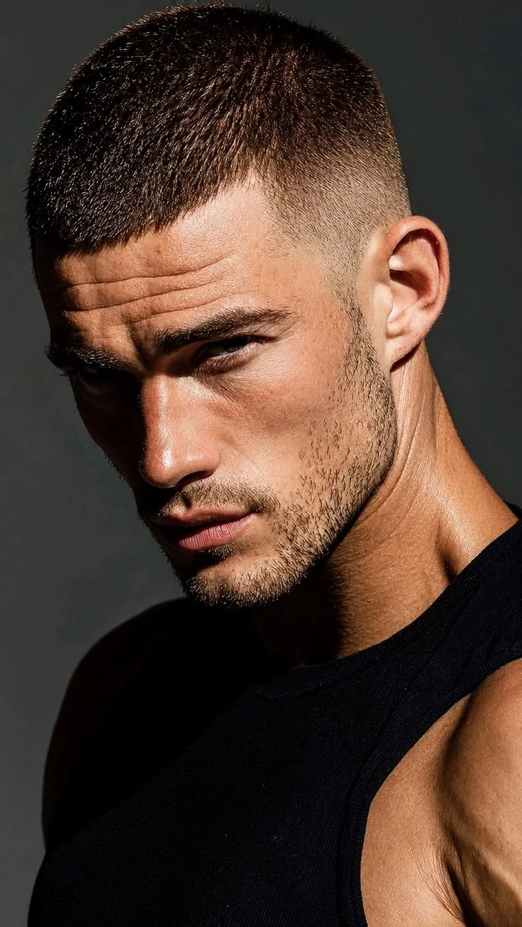 Costeleta curta — costeletas masculinas, exemplo 1