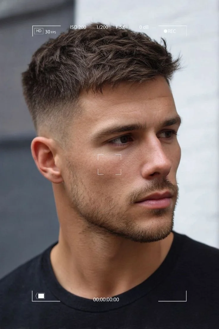Costeleta curta — costeletas masculinas, exemplo 4