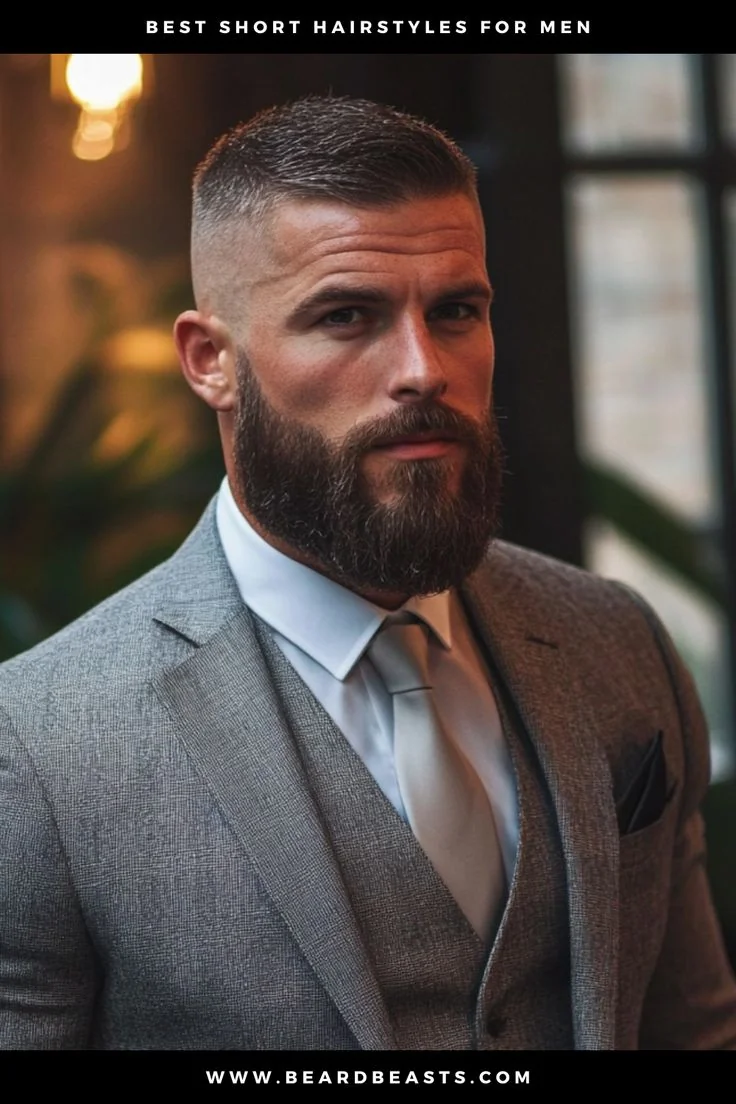Costeleta curta — costeletas masculinas, exemplo 9