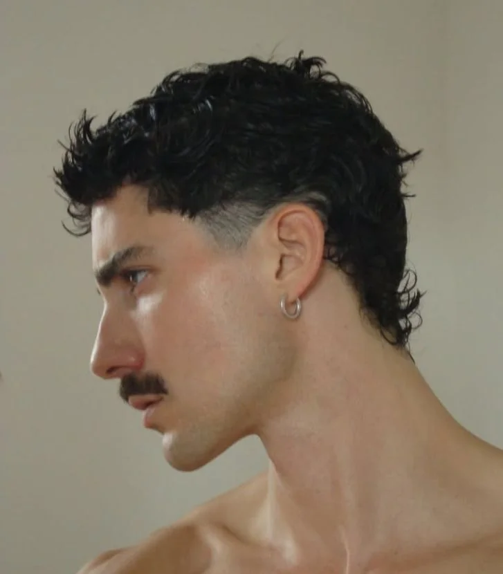 Costeleta curta — costeletas masculinas, exemplo 11