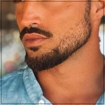 Costeleta clássica de contorno — costeletas masculinas, exemplo 10