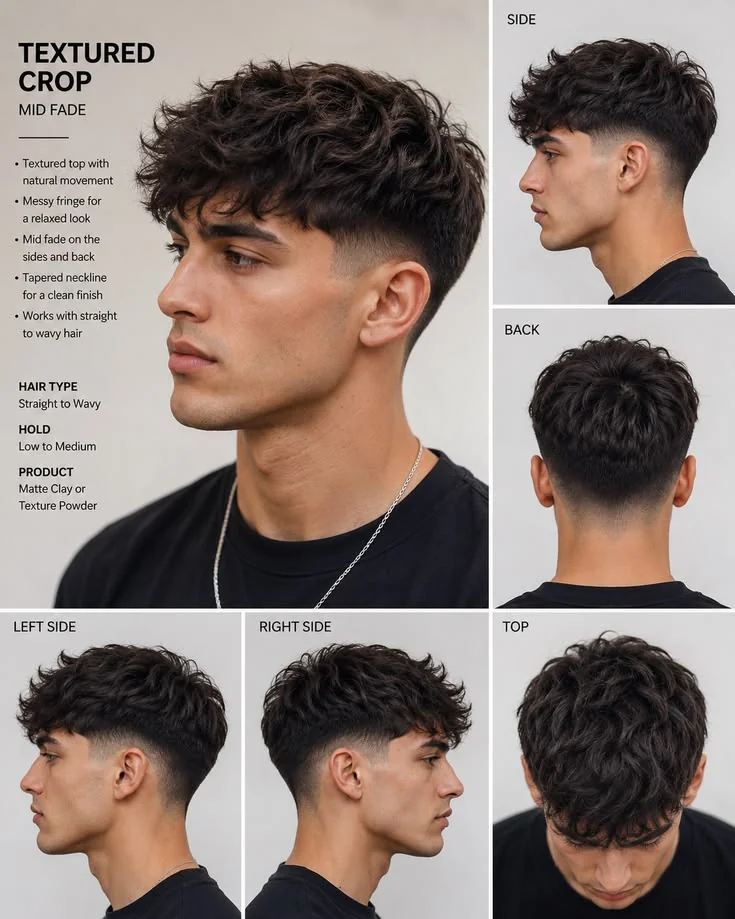 Low fade com topete e volume no topo — low fade masculino, exemplo 10