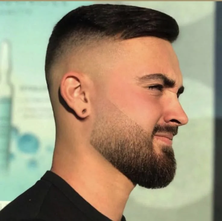 Low fade com barba — low fade masculino, exemplo 2