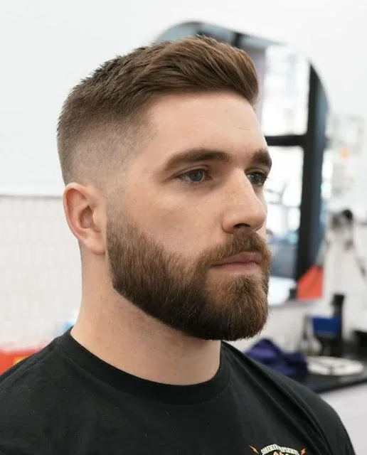 Low fade com barba — low fade masculino, exemplo 3